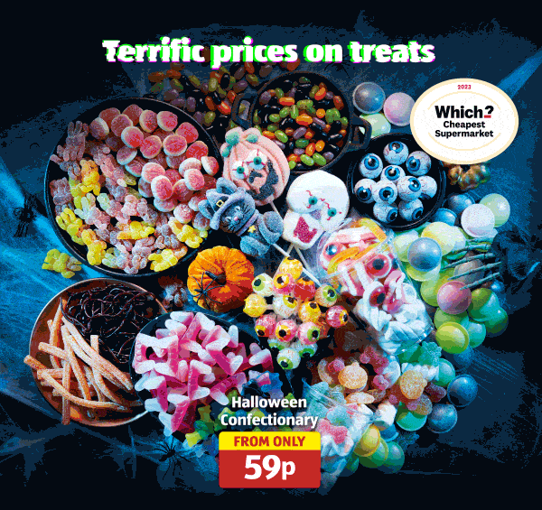 Halloween sweets header panel